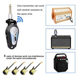 Kimafun 2.4g sistema receptor transmissor de guitarra sem fio microfone para violino elétrico baixo youtube tik tok desempenho palco - Image 3