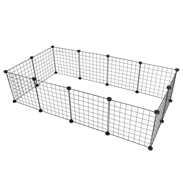 Cercado Ajustável de Plástico para Filhotes e Pequenos Animais - Ideal para Coelhos, Gatos e Cachorros em Ambientes Externos
