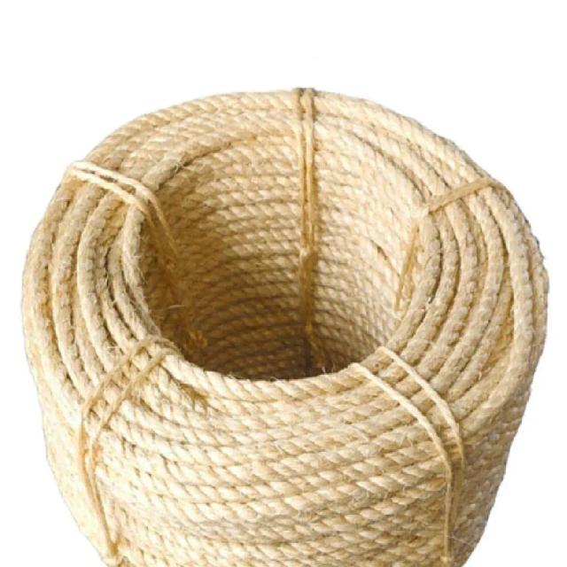 Corda de Sisal 8mm 100 Metros em Cor Natural para Artesanato e Projetos Criativos