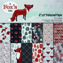12 folhas raposa scrapbooking almofadas de papel origami arte fundo papel cartão de fazer diy scrapbook papel ofício b1031 - Image 4