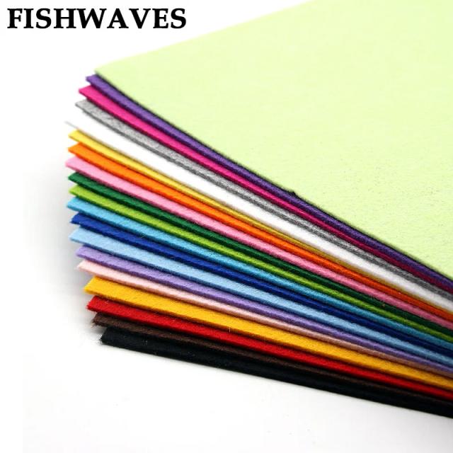 Kit de 19 Tecidos de Feltro Coloridos para Artesanato - 30x30cm, 2mm, Alta Qualidade para DIY e Decoração em Polièster