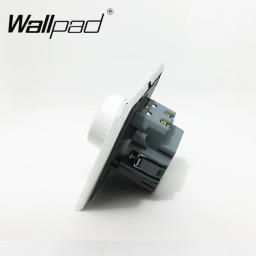 Regulador de intensidade de luz led 110-250v, 600w, painel de vidro cristal branco eu com controle de intensidade, 1 lâmpada led rotativa europeia, 600w com clipes garras - Image 2