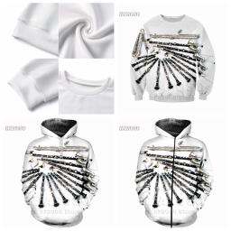 Liasoso nova moda em todo o ouro impresso clarinete fusão moletom com capuz das mulheres dos homens com capuz crewneck pulôver streetwear - Image 1