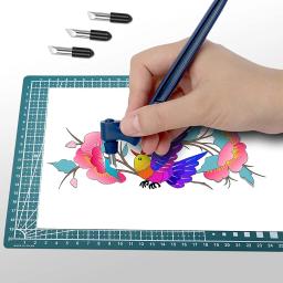 Diy arte artesanato ferramentas de corte 3 substituir faca desgastar oposição ferramenta corte 360 lâmina rotativa cortador papel arte ferramenta corte - Image 5