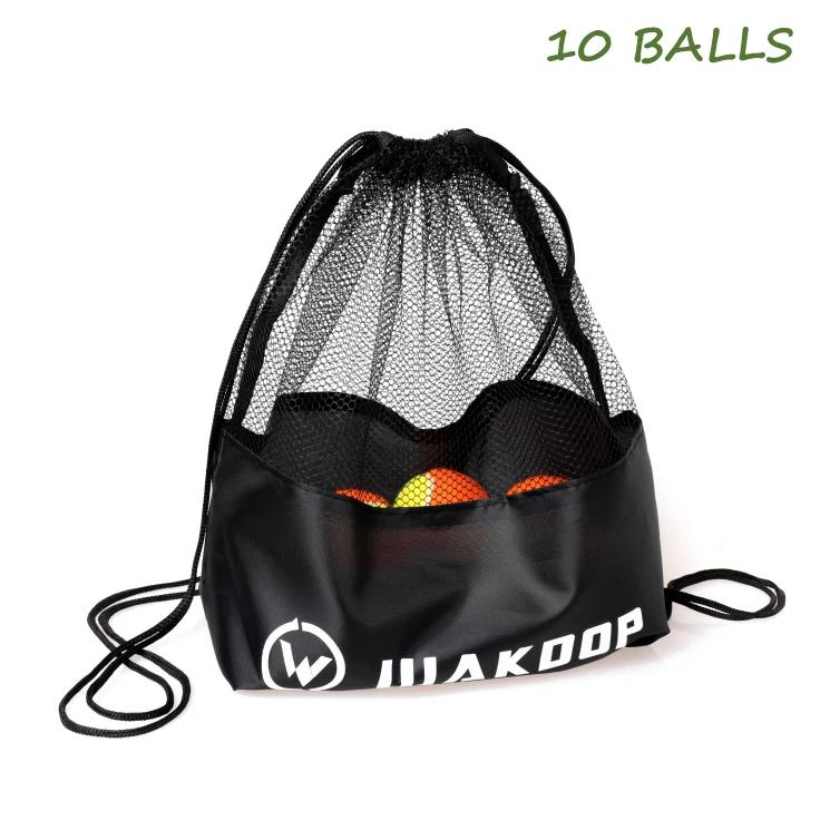 Wakdop Bolas de tênis de praia profissionais para competição Bola durável do treinamento da elasticidade alta para o treinamento da escola do clube bolas de tênis de praia de borracha com saco de ombro da malha - Image 1