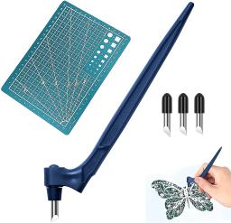 Diy arte artesanato ferramentas de corte 3 substituir faca desgastar oposição ferramenta corte 360 lâmina rotativa cortador papel arte ferramenta corte - Image 1