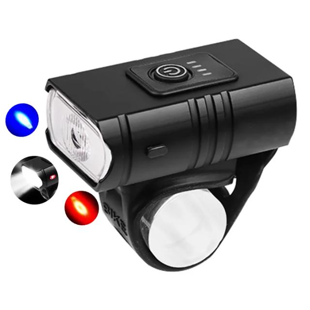Lanterna Sinalizadora LED T6 Potente para Bicicleta Dy8345