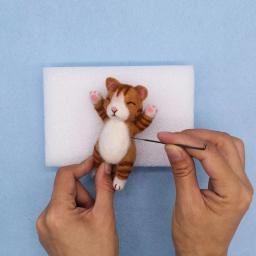Kit para iniciantes em feltro com agulha para presente, artesanato diy para mamãe, tapete em feltro, agulhas para feltragem, manual de vídeo, altura 10cm (4 ") - Image 5