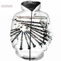 Liasoso nova moda em todo o ouro impresso clarinete fusão moletom com capuz das mulheres dos homens com capuz crewneck pulôver streetwear - Image 4
