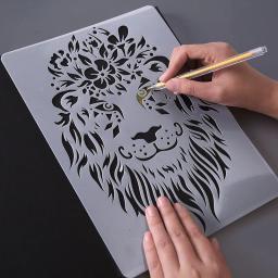 A4 Stencils para Pintura, Artesanato DIY, Série Animal, Scrapbook, Parede Grande de Madeira, Piso De Vidro Tecido, Art Template, Cartão de estampagem - Image 5