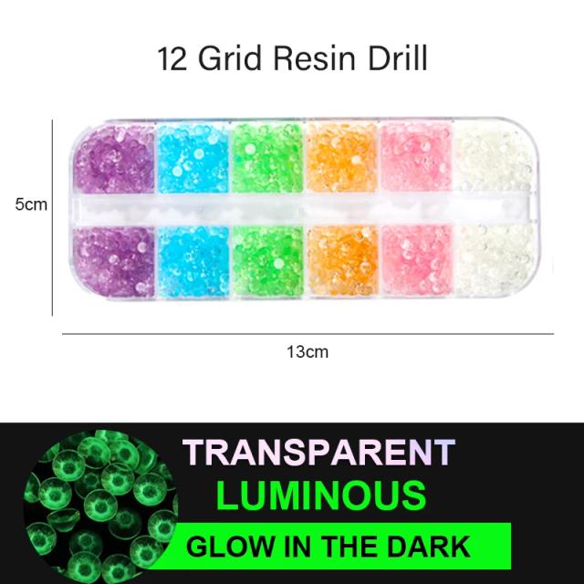 Geléia AB para Artesanato e Nail Art: Kit com 12 Grades de Strass, Pedras Preciosas e Cristais em Cores Variadas