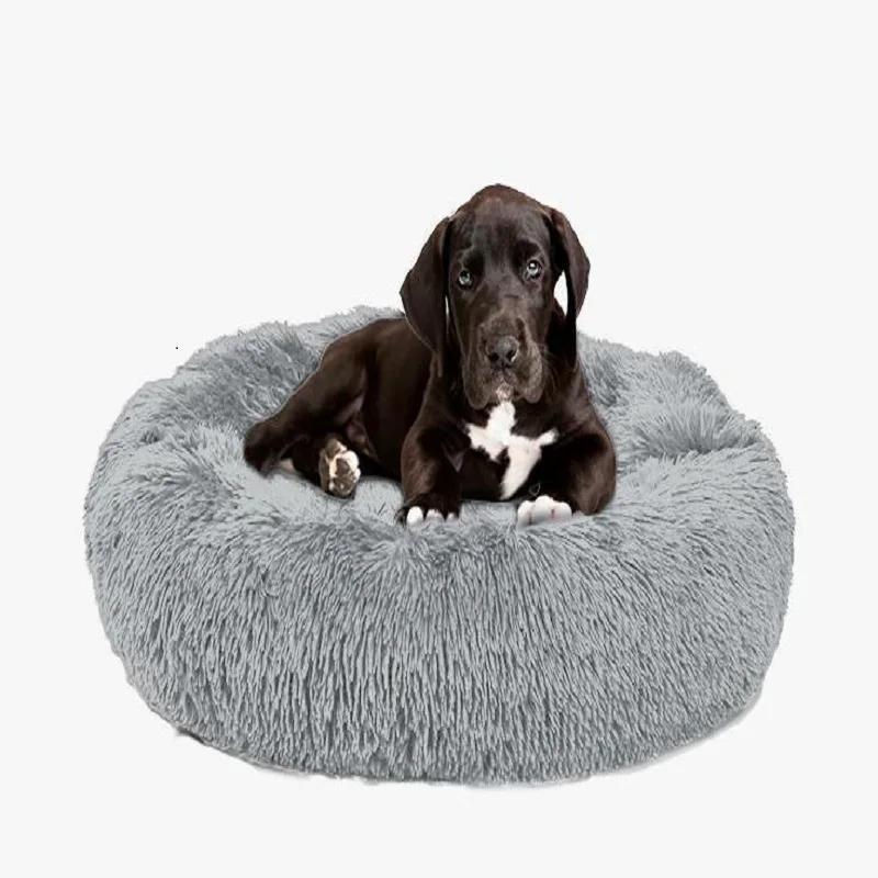 Caminha Pet Redonda De Pelucia Para Cachorros E Gatos, Cachorros De Porte Grande, Cama Extra Grande, Pelucia Fofa Macia - Image 1