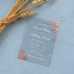 Cartão de convite de casamento personalizado de 10 pces laço colorido impressão de acrílico cartão de convites com envelopes casamento nupcial decoração do chuveiro - Image 2