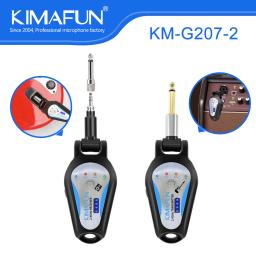 Kimafun 2.4g sistema receptor transmissor de guitarra sem fio microfone para violino elétrico baixo youtube tik tok desempenho palco - Image 1