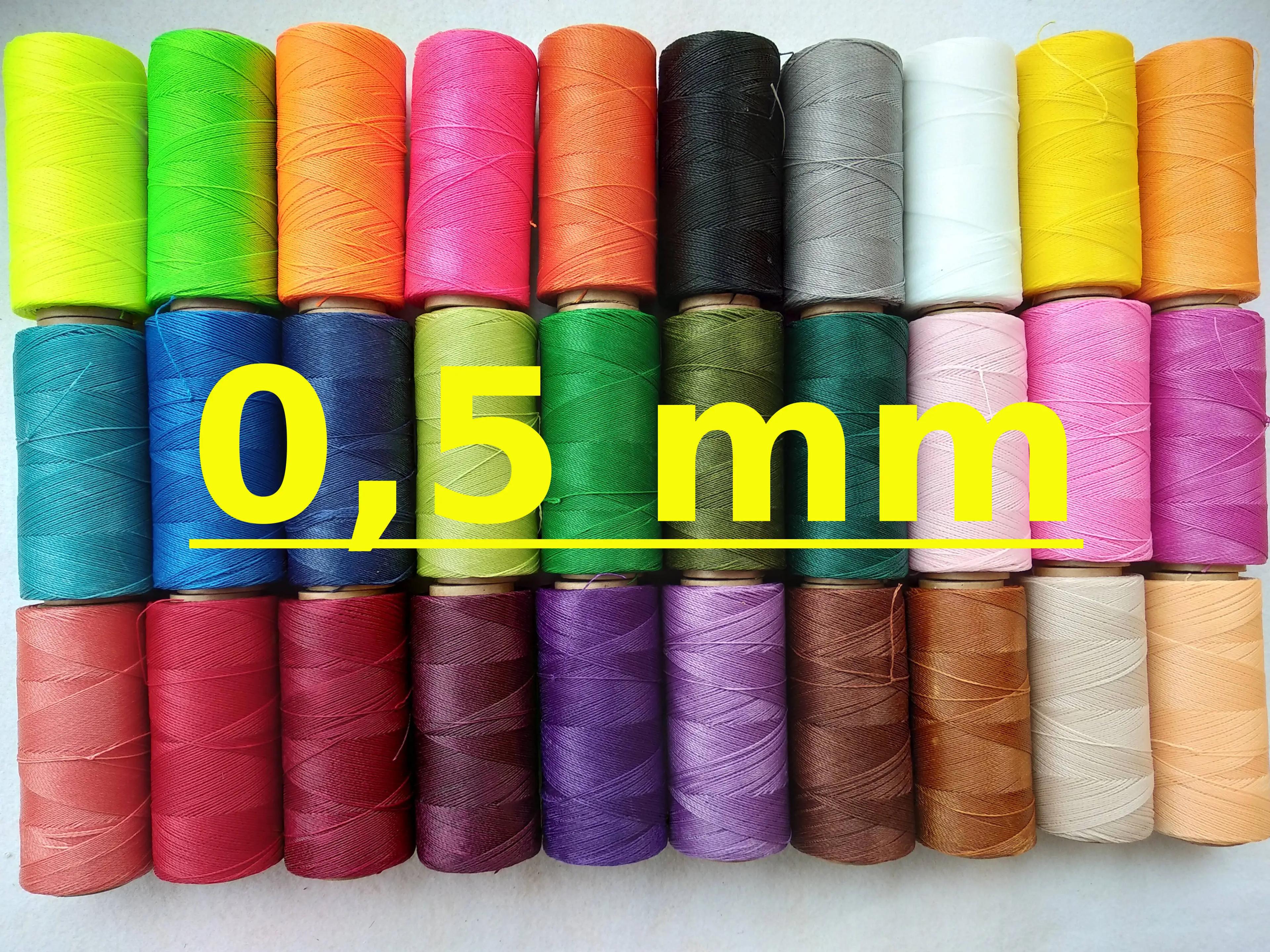 Linhasita 30 bobinas fio encerado 0,5mm de espessura, linhas de costura, fio que faz pulseiras, fio que faz pulseiras macrame, fio que faz pulseiras, macrame, linha de costura, bordado, costureira, linha, costura, diy - Image 1