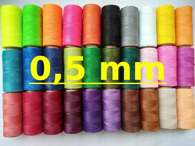 Fio Encerado 0,5mm para Costura, Macramé e Pulseiras - 30 Bobinas de Alta Qualidade