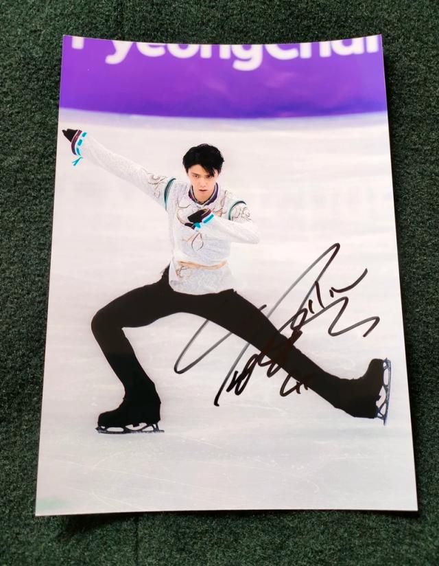 Foto autografada de Yuzuru Hanyu, 5x7 polegadas, patinação artística coleção J-POP 2022