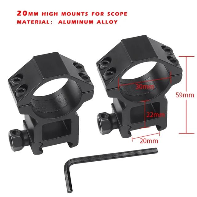 Mira Óptica T-Eagle SR 2x28 RG Tactical: Riflescope de Alumínio Curto para Sniper, Airsoft e Caça com Montagens Inclusas