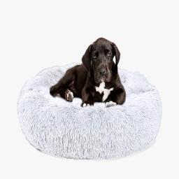 Caminha Pet Redonda De Pelucia Para Cachorros E Gatos, Cachorros De Porte Grande, Cama Extra Grande, Pelucia Fofa Macia - Image 2