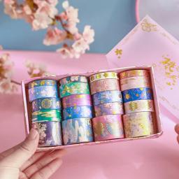 Fita washi material escolar para scrapbooking, decoração de papelaria variada em papel adesivo para diário - Image 1