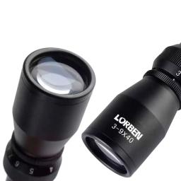 Luneta Mira Telescópica 3-9x40 Retículo Preto para Airsoft Paintball Lorben Enviado do Brasil GT5005 - Image 6