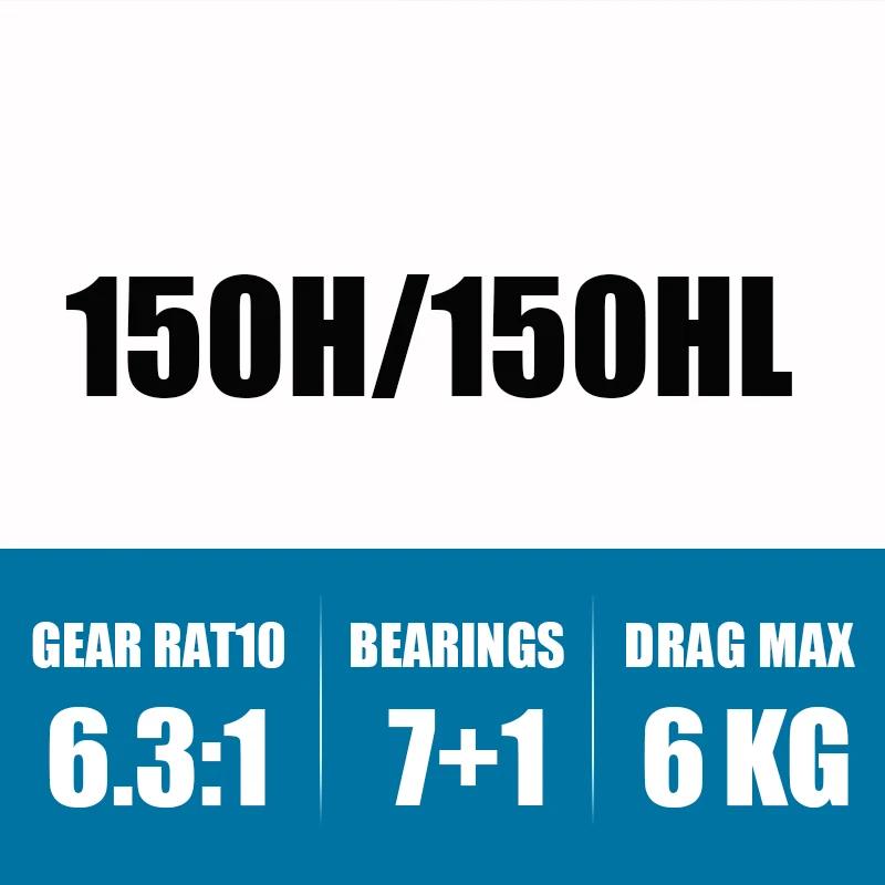 água salgada Baitcasting Reel, Tatula 100, 150, 200, 300, Soft Touch Botões, 6.3:1, 7.3:1 Engrenagem Ratios, Esquerda ou Direita Manivela, água salgada, Ratios - Image 1