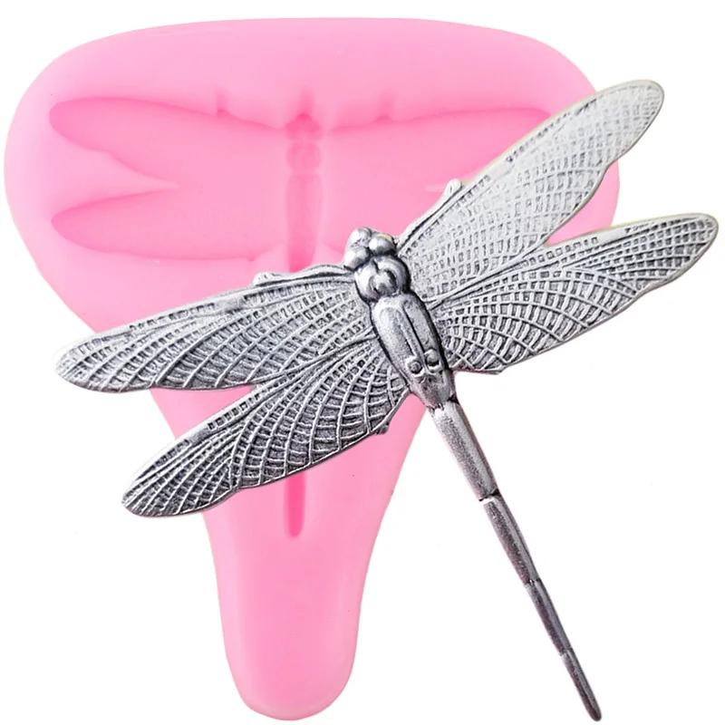3d molde de silicone, libélula, leão, pássaros, abelha, aranha, cupcake, fondant, ferramentas de decoração do bolo, doces, argila, chocolate - Image 1