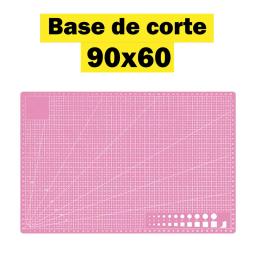 Base De Corte Pvc Dupla Face 90X60 Patchwork Scrapbook Rosa Placa de corte, tapete de corte para artesanato rosa - Image 1