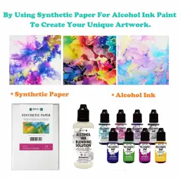 Yupo-Álcool Ink Paper Combo Set, Premium Value Pack, Sintético, Pintura, Desenho, Artesanato DIY, A4 - Image 6