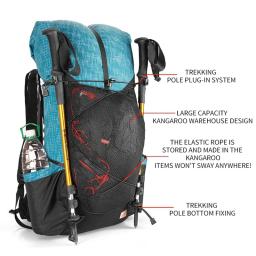 3F UL GEAR-Mochila de Caminhada Ultraleve para Homens e Mulheres, Bolsa de Escalada ao Ar Livre, Impermeável, Pacote de Trekking, Pacote Qi Dian, 40 Plus 16L - Image 4