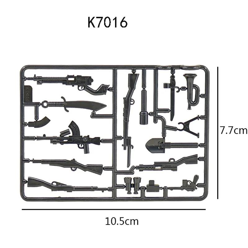 Prato de Arma à Prova de Explosão Brinquedos para Crianças, Série Militar Peças, Exército Nacional, Filme Arma, Peças de Acessório, Construção, K7017, K7028 - Image 1
