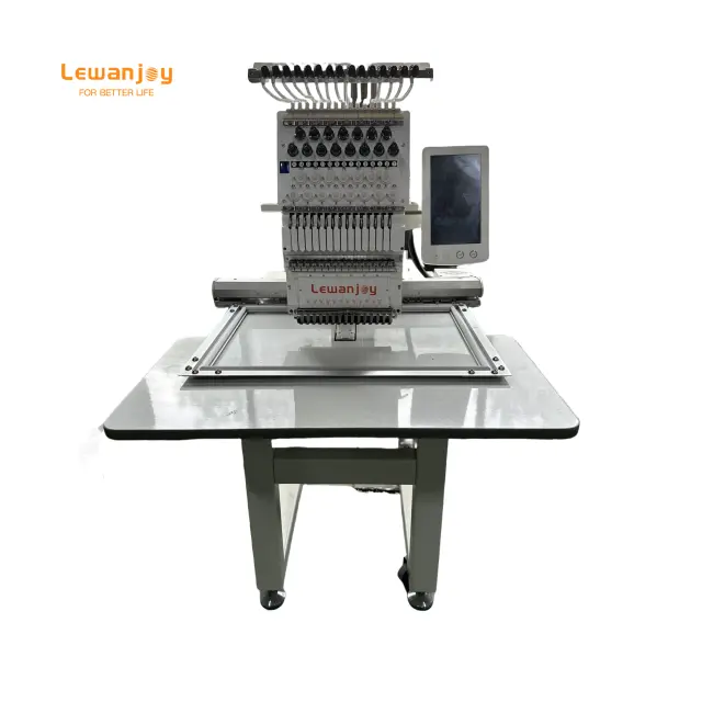 Lewanjoy Máquina de Bordar 15 Agulhas 350x500mm para Camisas, Bonés e Vestuário Personalizado