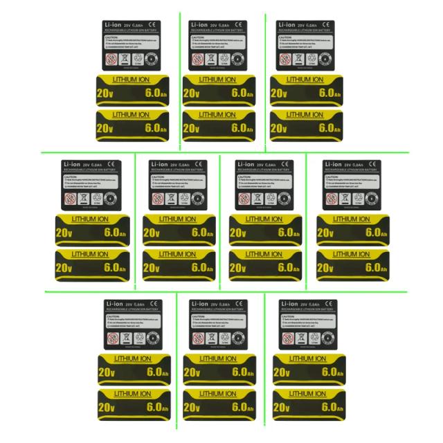 DCB200 Etiqueta Adesiva para Bateria DeWalt 18V/20V 6.0Ah