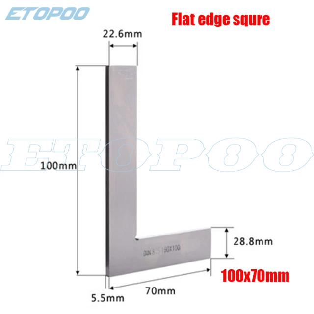 Régua de Esquadro 90 Graus Aço Carbono 200mm