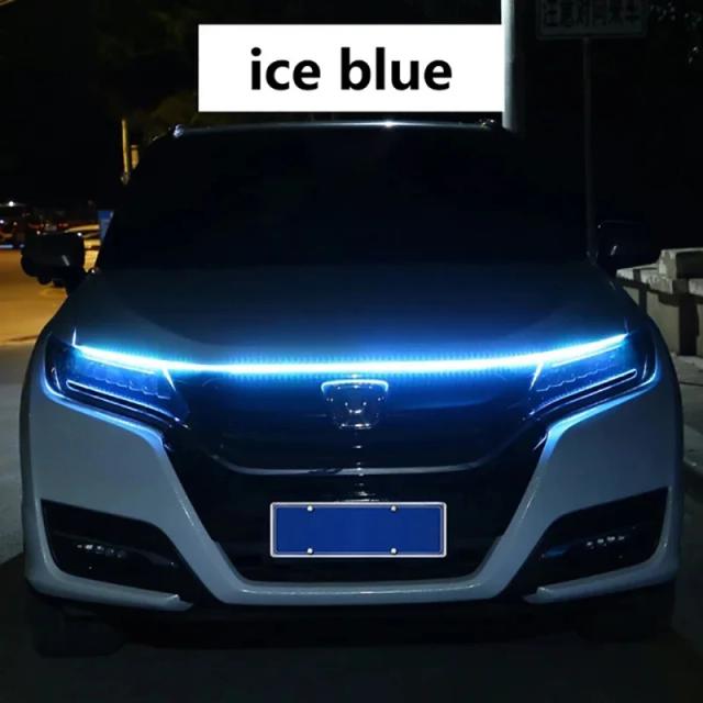 Luz de Circulação Diurna LED 150cm Digital Scan Capô Motor Carro 12V