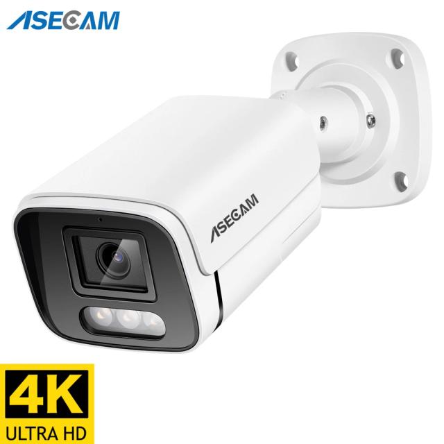 Câmera de Segurança IP 4K 8MP Metal Bala Externa POE H.265 ONVIF