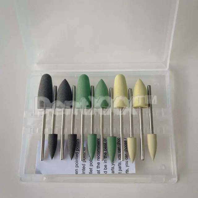 Kit de Polimento de Resina Hp0412 com 12 Peças para Ferramentas de Baixa Velocidade Haste 2.35mm