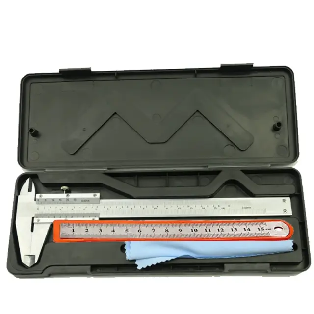 Pinça Vernier Aço Inoxidável Alta Precisão 0-150mm