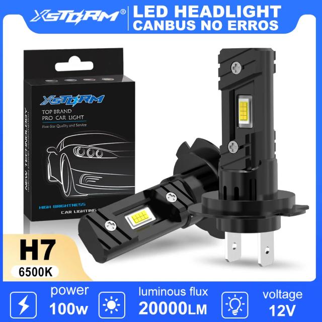Xstorm Lâmpada de Farol LED H7 100W 20000LM Canbus 6500K 2 Peças