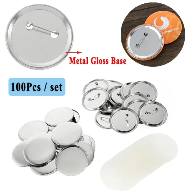 100 Peças Botões para Crachá DIY 25mm-75mm