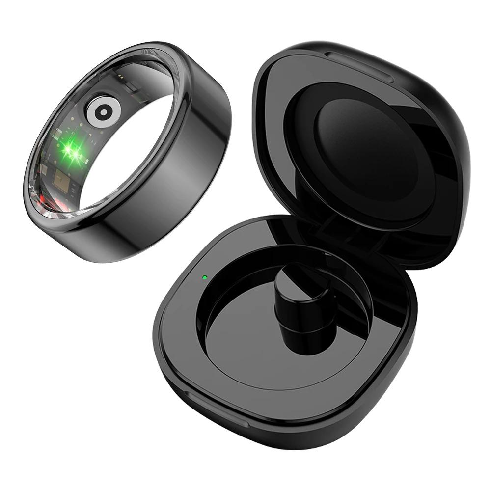 Anel inteligente COLMI R02 2024 com estojo de carregamento para homens e mulheres, vida útil da bateria, 39 dias, monitor de saúde, 5ATM à prova d'água - Image 1