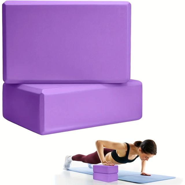 Blocos de Espuma para Yoga e Ginástica EVA Auxiliar Alongamento e Modelagem Corporal