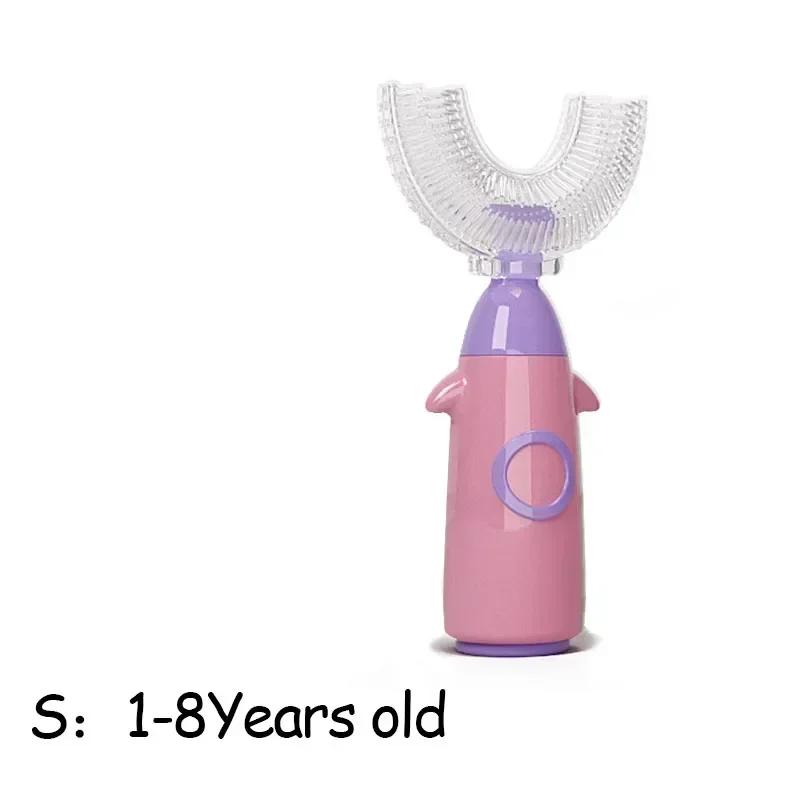Escova de Dentes Infantil em Forma de U 360 ° Escova de dentes infantil cuidados com os dentes para limpeza dos dentes escova de dentes infantil escova de bebê cuidados dentários - Image 1
