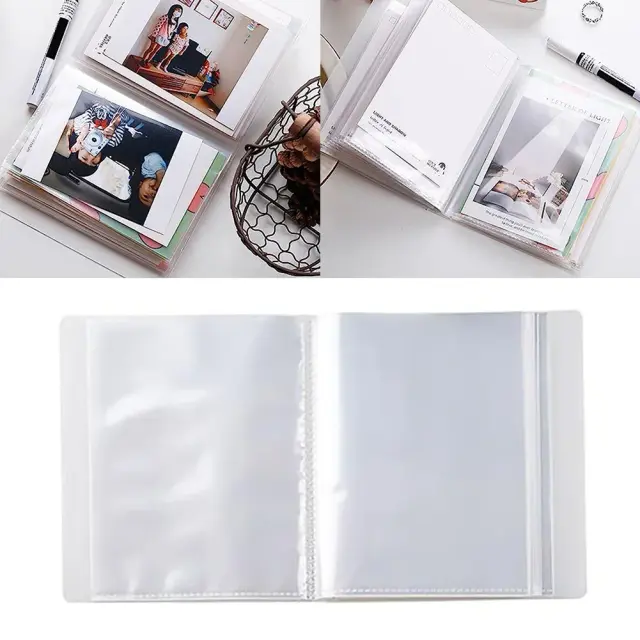 Álbum de Fotos Transparente A6 à Prova d'Água com 40 Bolsos