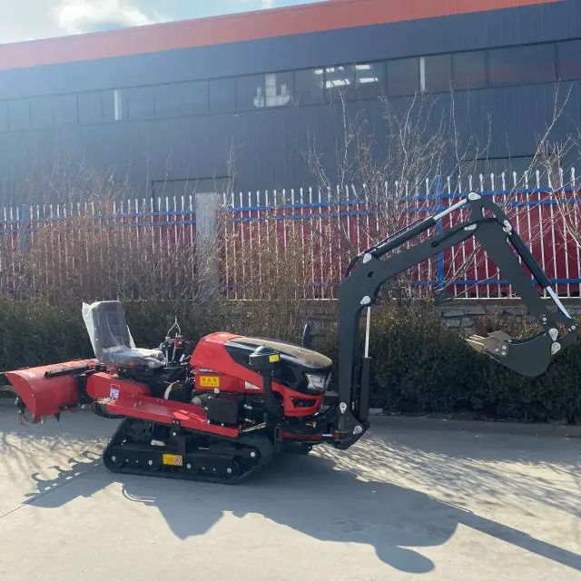 Mini Trator Agrícola 50HP Diesel Personalizado Cultivador Resistente às Intempéries Máquina Agrícola de Esteira