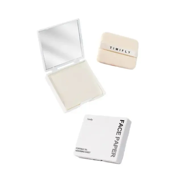 Papel Absorvente de Óleo Facial com Espelho - 100 Unidades