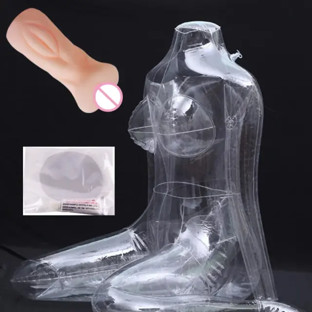 Boneca Inflável Transparente 65cm - Masturbador Masculino Realista para Adultos