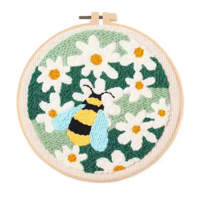 Kit de Agulhas de Bordado DIY para Iniciantes, Flores, Agulhas de Bordado, Kits Iniciais de Ponto Cruz para Presentes DIY e Decoração de Casa