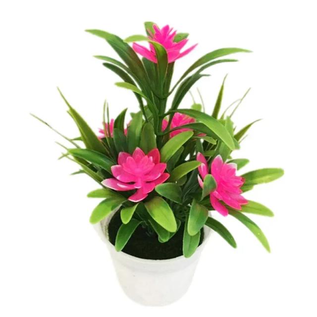 Flores Artificiais Realistas em Vaso - Decoração Elegante para Casa e Escritório