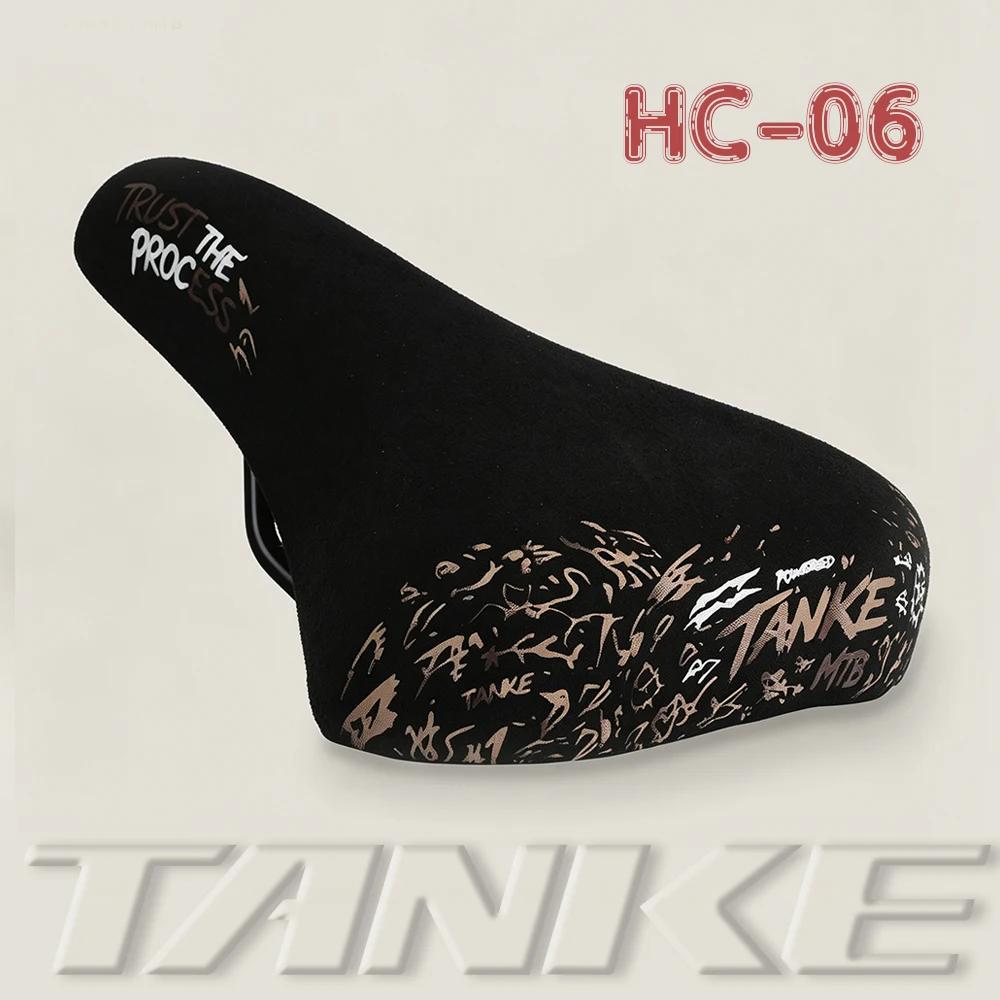 Selim TANKE Graffiti BMX MTB com capa de microfibra camurça, contornado, antiderrapante, com pintura artística, selim grande para wheelie e manobras, para bicicletas fixas - Image 1